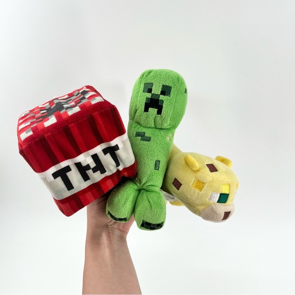 Minecraft Stuffy Lot Minecraft Stuffed Animals Plushies TNT Block Creeper & Car - Picture 7 of 7